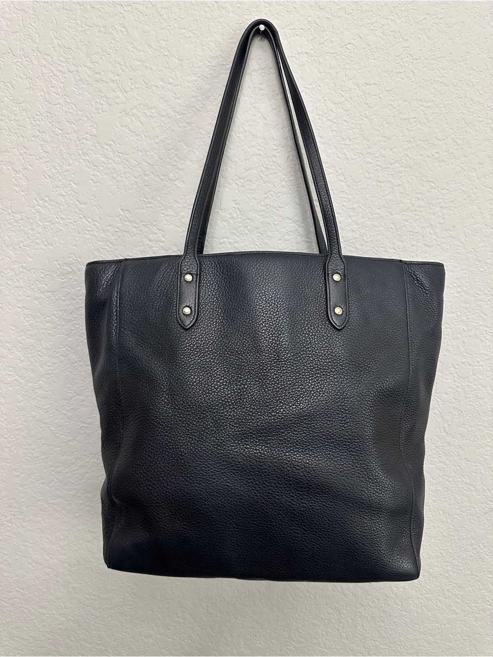 Coach Pebble Leather Turn Lock Tote Black | F12134 | Women’s Tote Purse - Picture 2 of 10